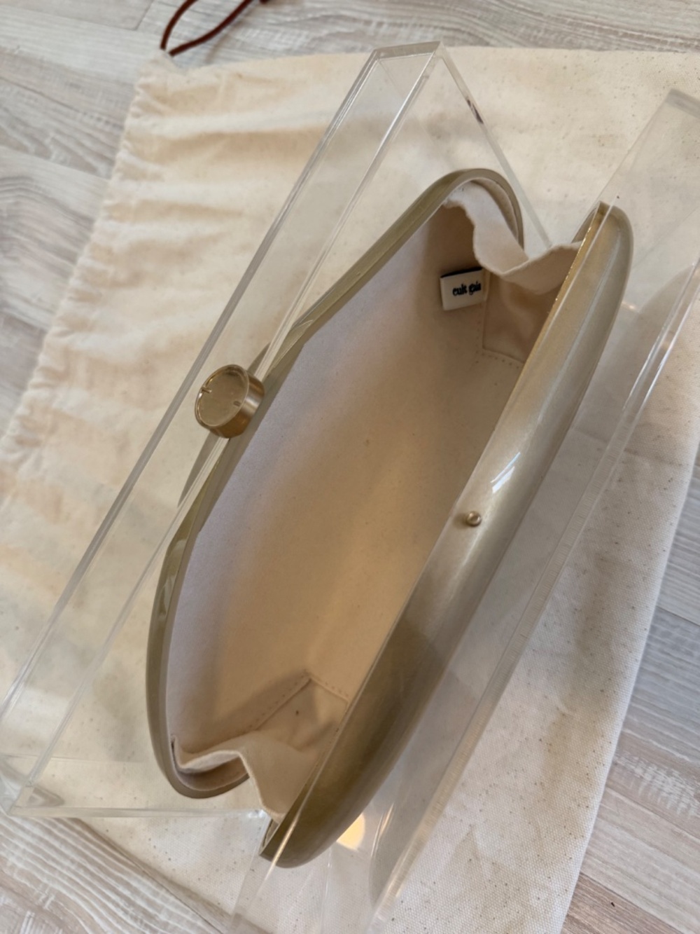 Cult Gaia Annika Clear Acrylic Clutch Bag - Picture 2 of 5